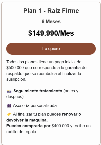 Plan 1: Raiz Firme x 6 meses